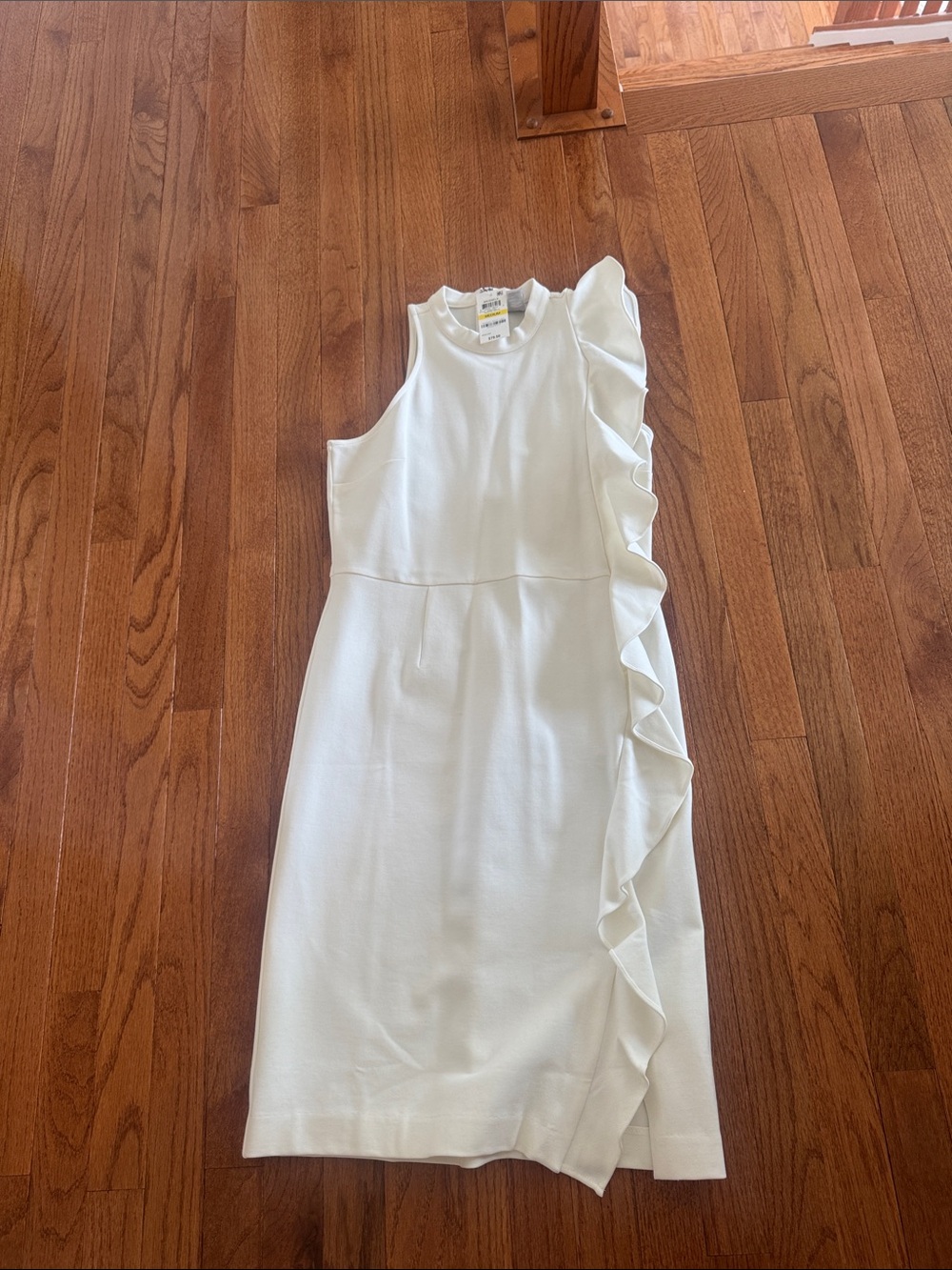 NWT Cream Ruffle Sheath Dress
